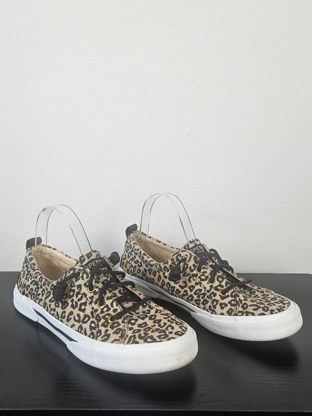 Sperry Women's Pier Wave Lace to Toe Cheetah Slip On Sneakers Size 8.5